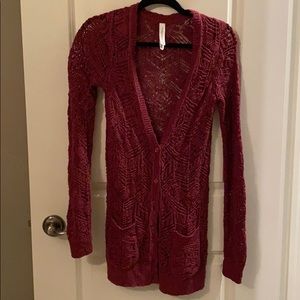 Cranberry Aeropostale Cardigan XS